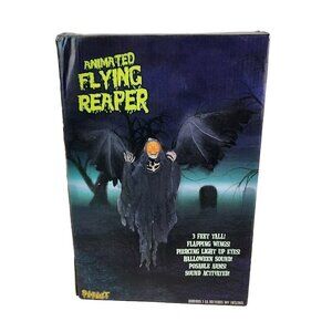 Halloween Animated Reaper Moving Wings Flashing Eyes Spooky‎ Decoration Large